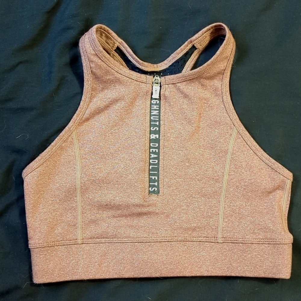 Doughnuts and deadlifts sports bra